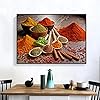 Danjiao Kleurrijke granen specerijen lepel keuken canvas schilderij muurkunst afbeeldingen schilderij muurkunst voor…