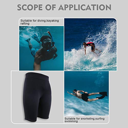 Neoprene Shorts Women Men, Wetsuit Pants For Water Sports Lake Ocean Pool Swimming Surfing Snorkeling Floating Canoeing Aerobics Diving Kayaking (Black For Men, Xx-Large) #TOP4