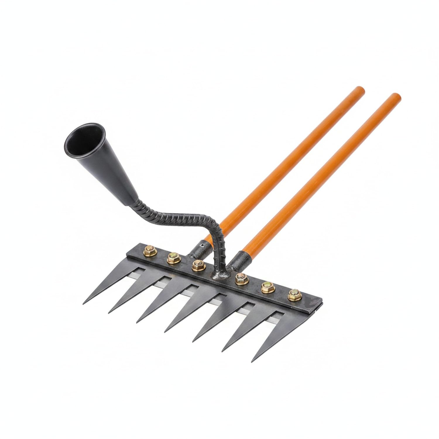 SOHNVWTGD Manganese Steel Garden Hoe with Red Handle - Lightweight Hand Tool for Soil Loosening and Cultivation in Raised Beds