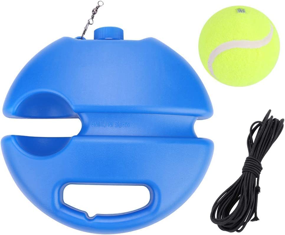 SANPEXA Tennis Trainer, Tennis Training Equipment, Self-Study Tennis Training Practice Tool with 1 Rebound Ball and Anti-Slide Baseboard Anti-Tangle String for Adult and Kids Beginner
