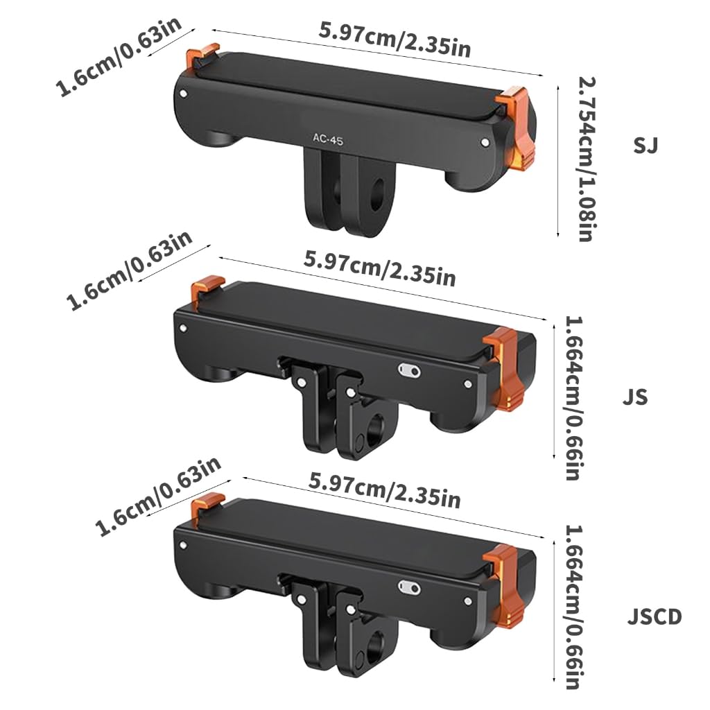 Base de montaje magnética para cámara de acción con fijación rápida para adaptador 360 GO3/GO3S
