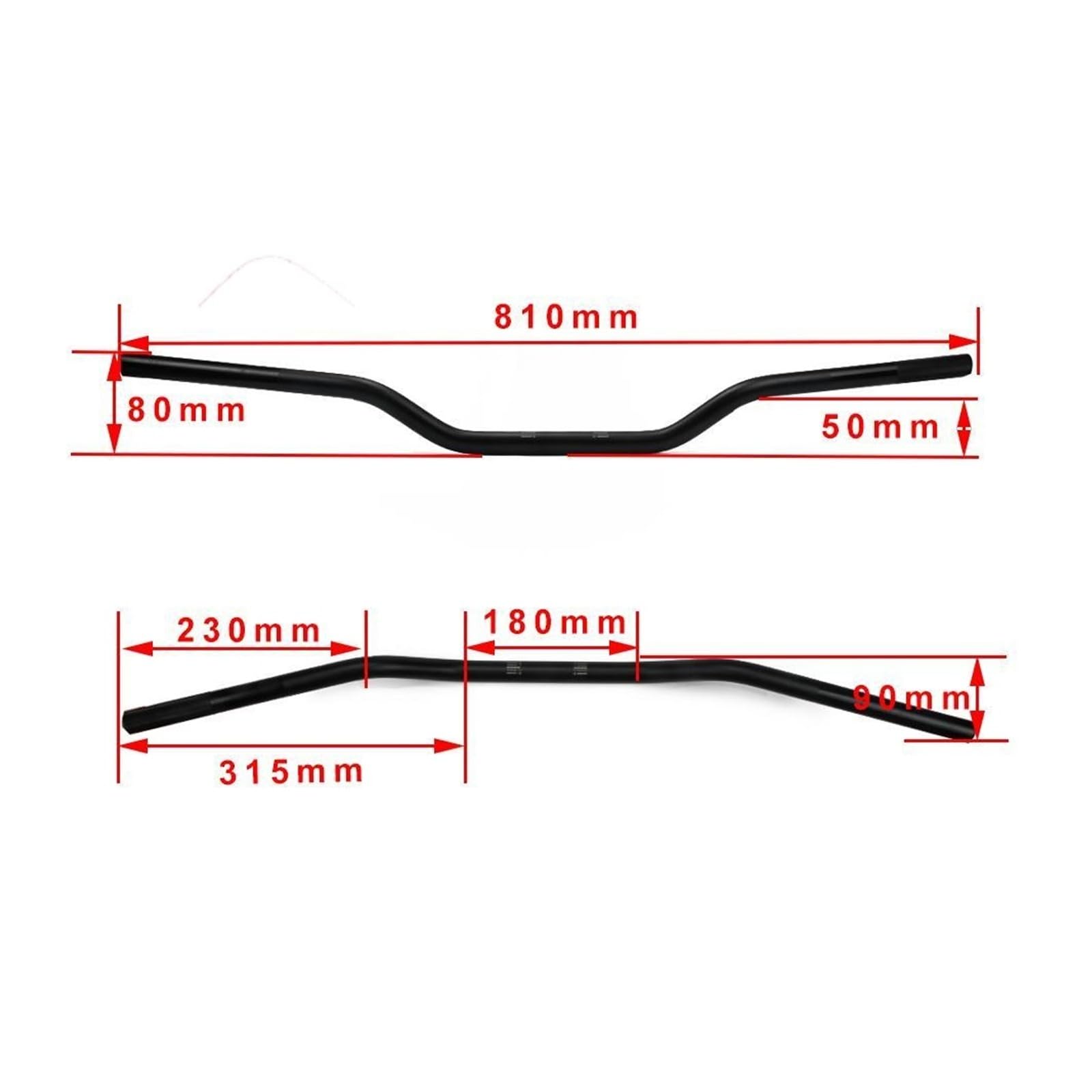 la leva della moto, Manubrio for moto in alluminio 7005T6 da 7/8" 22 mm multicolore(Titanium)