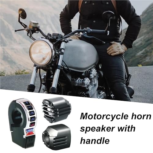 Parlante inalámbrico para manillar de motocicleta con carga de teléfono miniatura 3