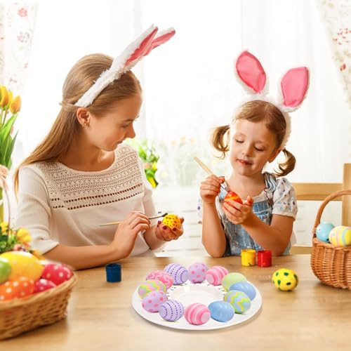Hiceeden HI-EGGPLATTER-2P 2 Pack Ceramic Deviled Egg Platter, 12 Holes Round Deviled Egg Plates thumb #6