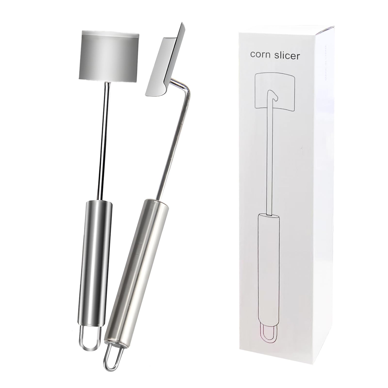 Corn Peeler, corn stripper?Corn on the Cob Remover, Long Handle stainless steel corn stripping tool,corn shucker off the cob,corn scraper, corn cob stripper tool?Home Kitchens Outdoor Dining (2 Pcs)