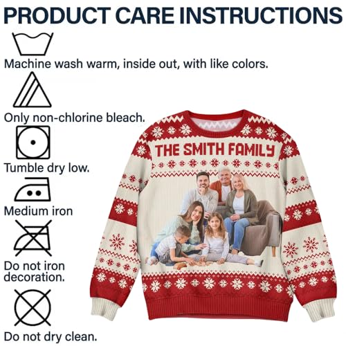 Custom Face Christmas Funny Gift for Family, Couple, Dad, Mom, Grandpa, Grandma Photo Sweater, Personalized Family Photo Ugly Sweater, Ugly Christmas Pattern, Christmas Sweatshirt, Gift for Christmas2