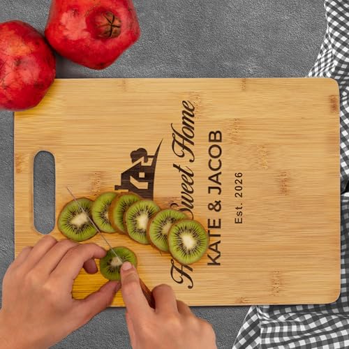 Tabla de cortar rectangular de bambú personalizada miniatura 6