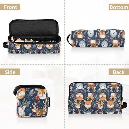Bolso organizador resistente al calor para herramientas de cabello con diseño Woodland Animal Marble miniatura 5