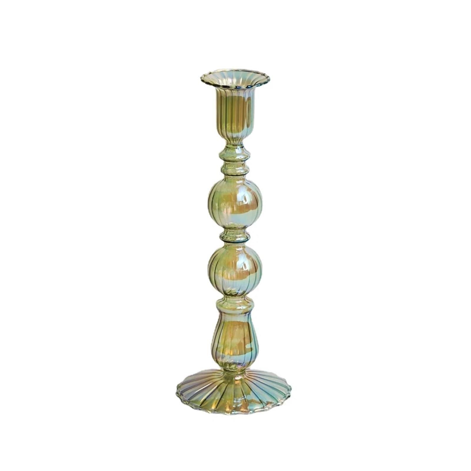 Candle Holders Retro Candlesticks Taper Candle Holders Tall Decoration Party Glass Vase Home Decor Wedding(Color E,STYLE3)