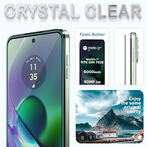 Image of DD SON Tempered Glass Screen Protector Compatible For Motorola Moto G64 5G(11D) Smartphone With Edge To Edge Coverage And Easy Installation Kit,Black