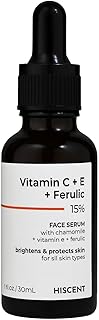 HISCENT Vitamin C Face Serum 15% with Vitamin E & Ferulic Acid | Lightweight Brightening Serum | Suitable for All Skin Typ Price In India