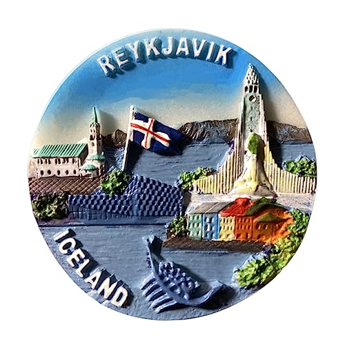 Imán Decorativo para Refrigerador Souvenir Reykjavik miniatura 1