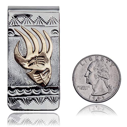 $160Tag 12ktGF Silver Bear Paw Certified Navajo Native American Money Clip 11256 Made by Loma Siiva4