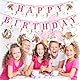 Dncvb Pferde Geburtstagsdeko Party Hängende Wirbel Pferde Girlande Kindergeburtstag Rosa Geburtstagsdeko Mädchen Pferd Happy Birthday Banner Deko Spiralen Geburtstag für Mädchen