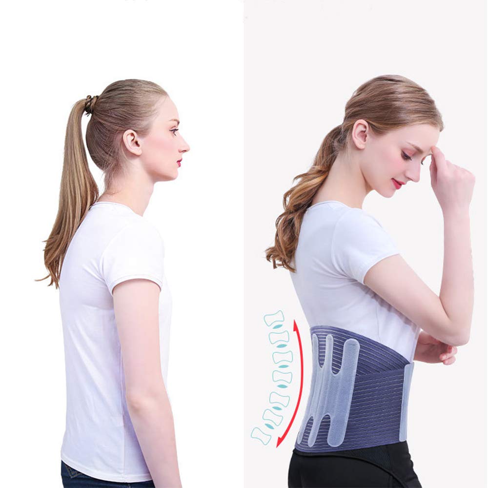 Faja Lumbar para Espalda, Cinturón de Soporte Lumbar Ayuda a Aliviar Dolor y Lesiones, Ciática, Hernia de Disco etc, Faja Lumbar Deportiva para Hombre y Mujer,XXL