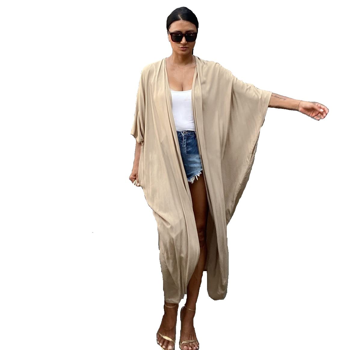 NFASHIONSOWomen's Fashion Geometry Print Cover ups Tunic Kimono Cardigan Shawl