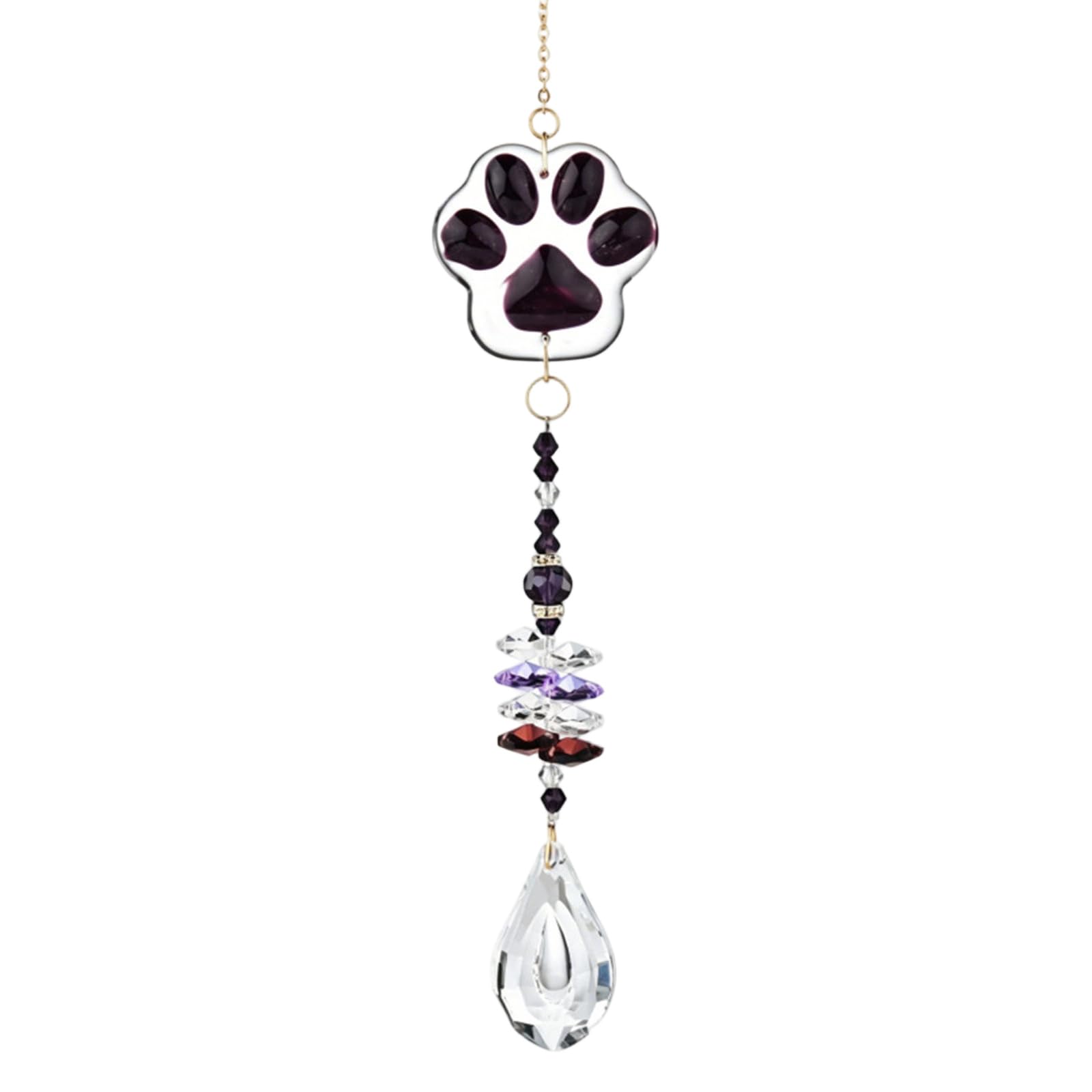 TFAOYS Pet Memorial Suncatchers Dog Memorial Gifts, Loss of Pet Memorials Keepsakes Dog Bereavement Gifts Crystal Suncatchers for Window Hanging Paw Remembrance