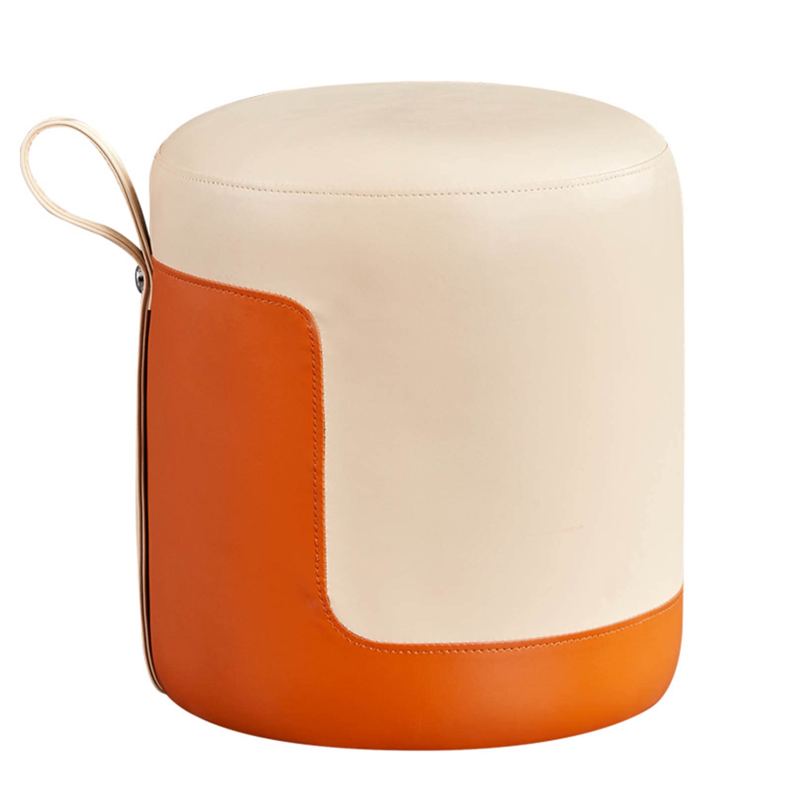 Repose-pieds peu encombrant et pouf multifonctionnel en faux cuir lavable pour un rangement facile