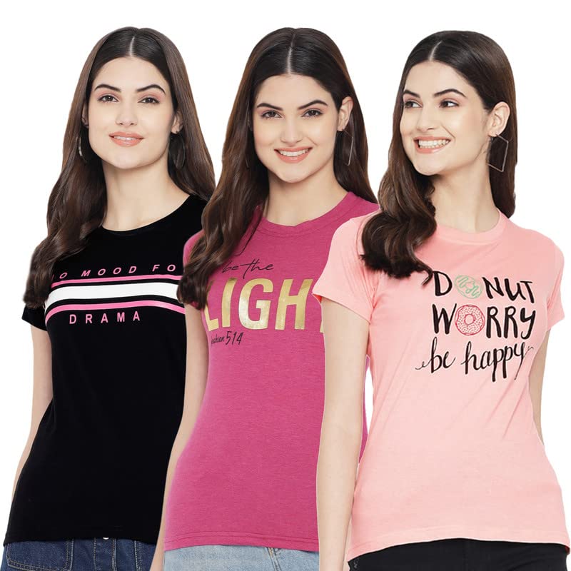 preneum Women's Graphic Regular Fit T-Shirt-picture-39