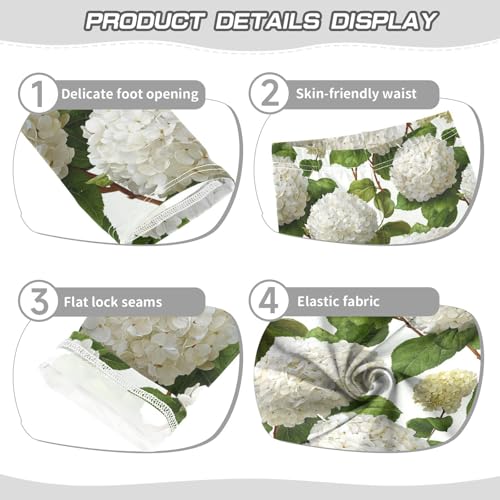 Girls Leggings Hydrangea Flowers Soft Toddler Leggings for Girls Kids Pants Size 4T-10T3