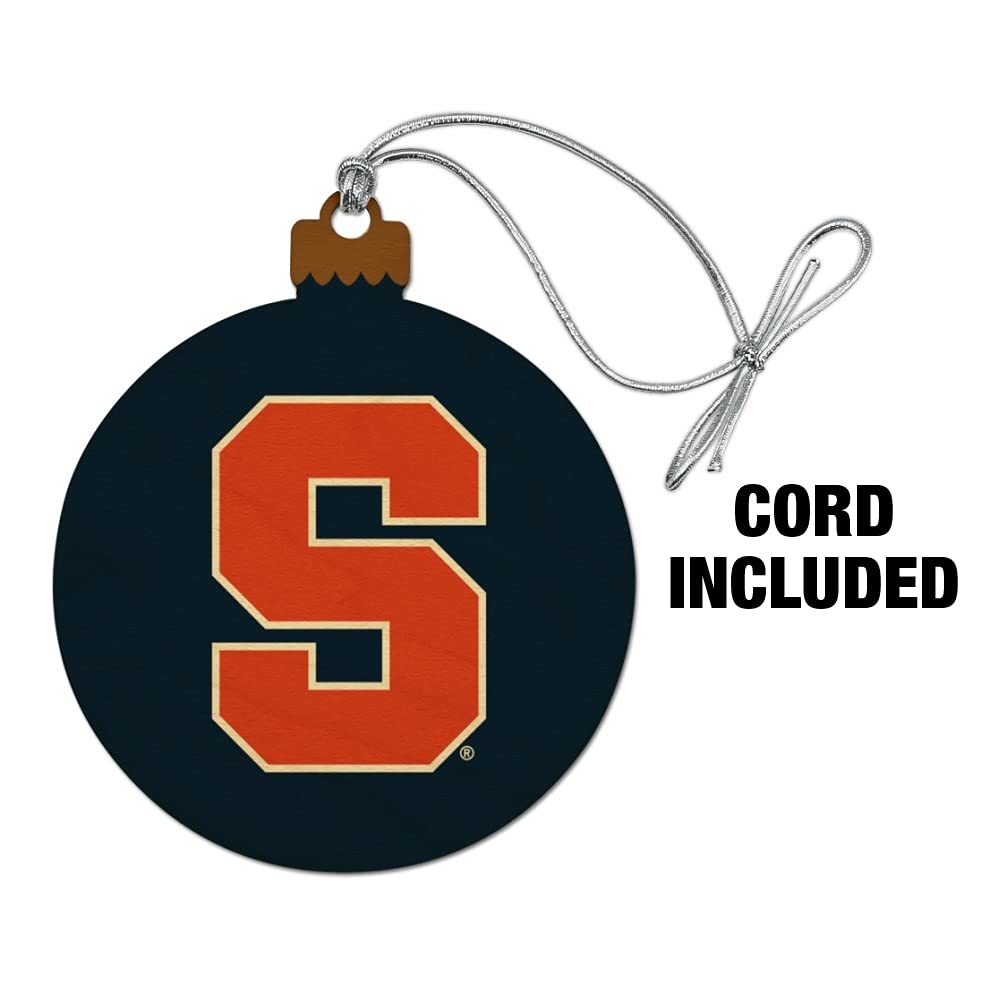 GRAPHICS & MORE Syracuse University Logo Wood Christmas Tree Holiday Ornament