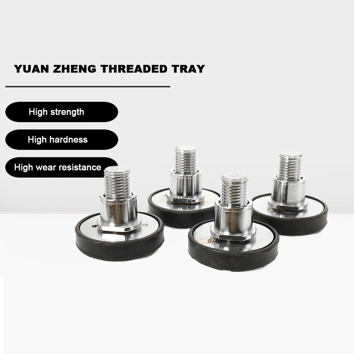 4 Stück Drehteller Tragarmteller inkl. Gummiauflage, Universelle Gummiteller Drehteller Tragarmteller für Hebebühne Ausdrehbar Aufnahme, Höhe 120mm, Gummischeiben Ø120mm