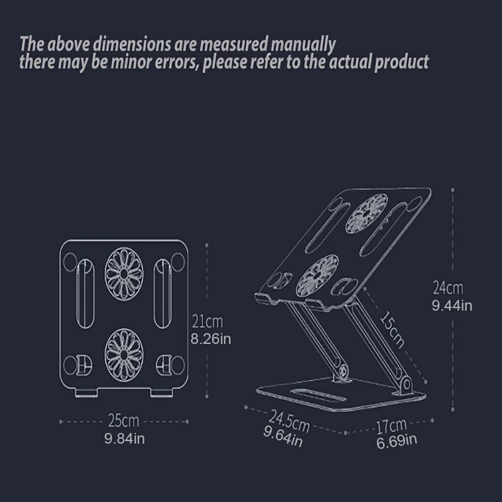 IOIUSKKU Soporte para computadora portátil para Escritorio Base Ajustable Diseño ergonómico Estante de aleación de Aluminio portátil Soporte de Escritorio Suministros de Oficina