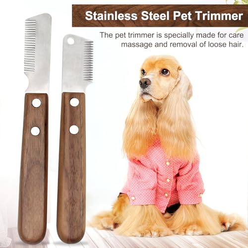 3-teiliges Trimmmesser Set Für Hunde & Katzen - Edelstahl Fellpflege