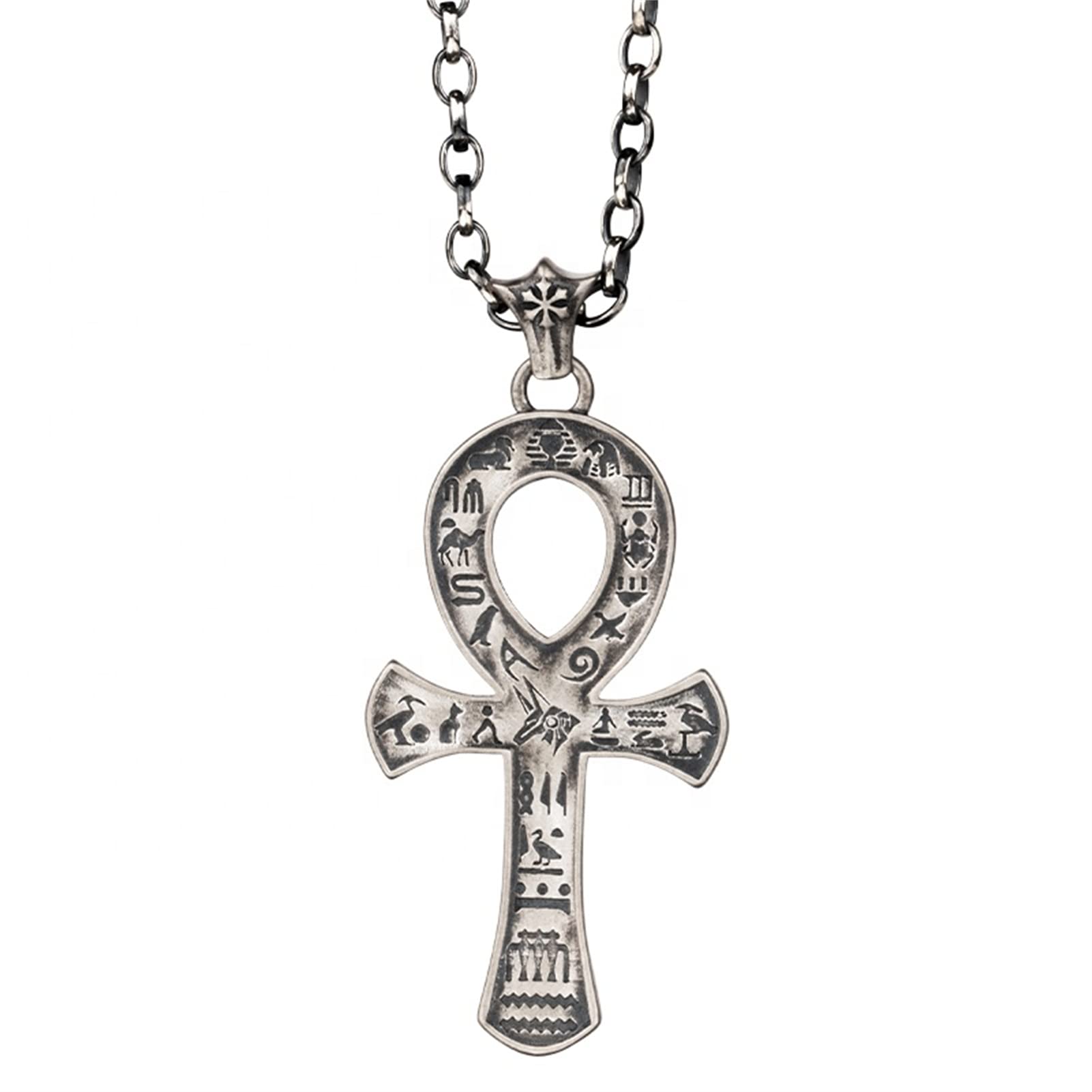 Collier Anka en argent 925 massif avec sa chaîne de 60cm de style rétro