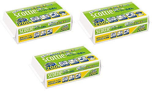 スコッティ ペーパーふきん サッとサッと 400枚(200組)×3個セット