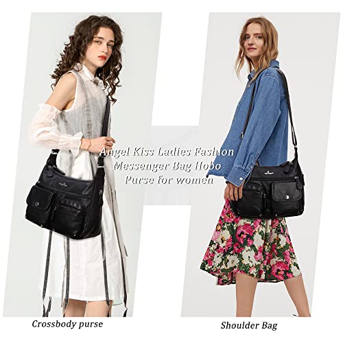 Image of Angel Kiss Crossbody Bags for Women, Ladies Shoulder Handbags and Purses Medium Faux Leather Pocketbooks | Ladies