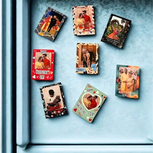 Image of Zesta Customized Fridge Magnet with Photo | Personalized Photo Frame Magnet for Fridge | Custom Picture Fridge Magnets | Polaroid Style Memory Photo Magnets for Birthday, Anniversary -3X2 Inches