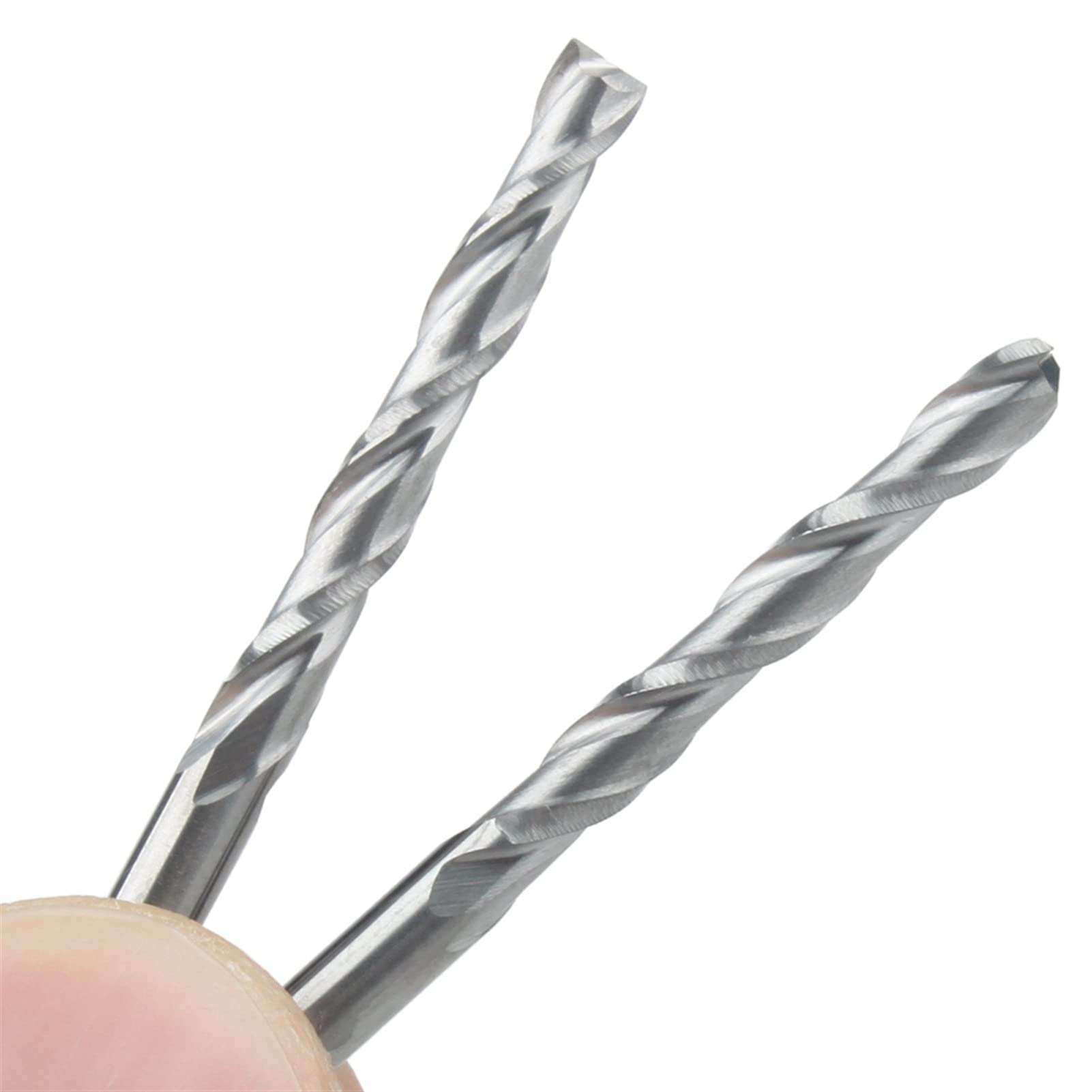 BERWENNY 10pcs 3.175/22mm Double Flutes Milling Cutter CNC Router Bit Wood Acrylic Drill