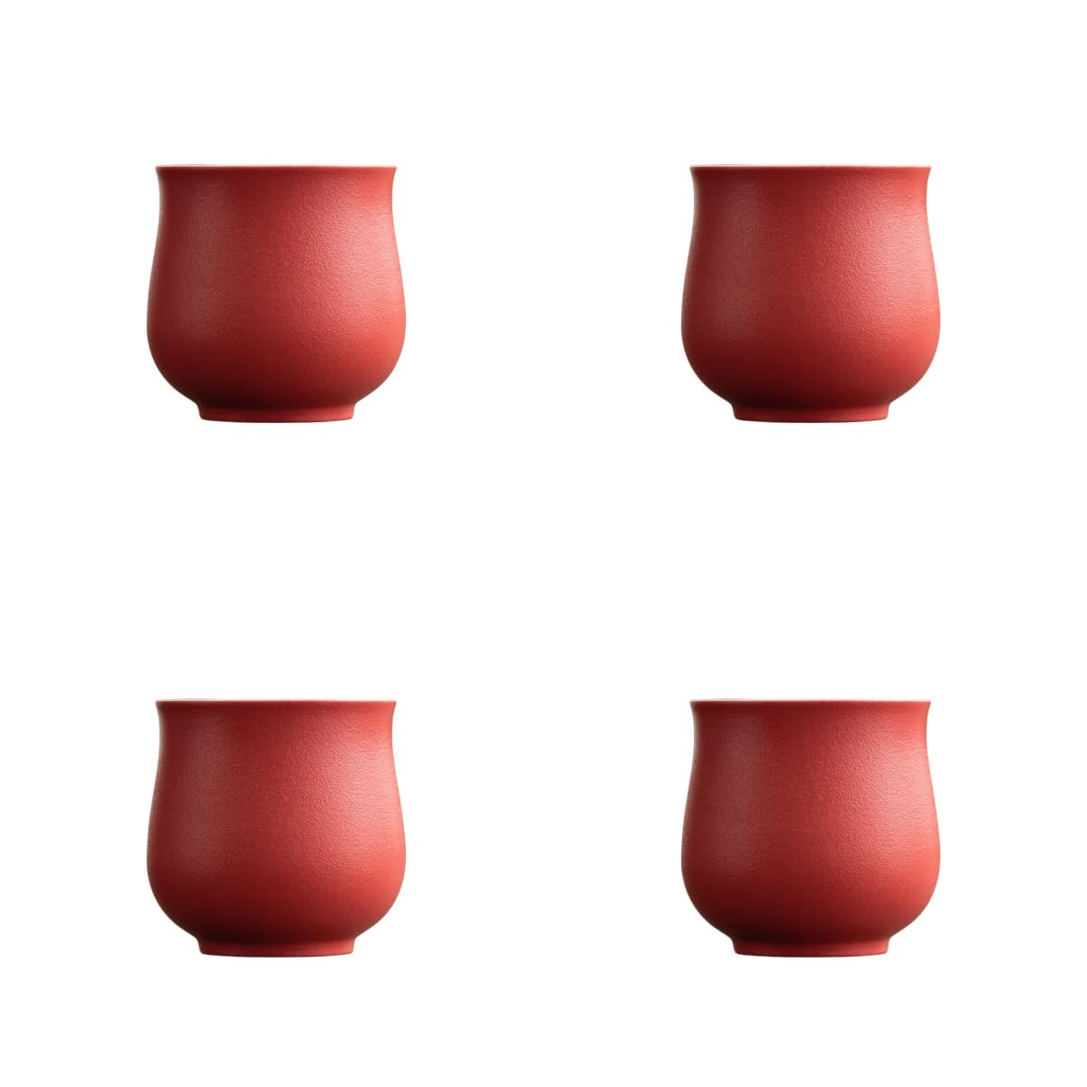 Dicmracy Ceramic Espresso Cups Set - 4.5 Oz No-Handle Demitasse Cups For Coffee Or Tea (Red, Set Of 4) - View #13