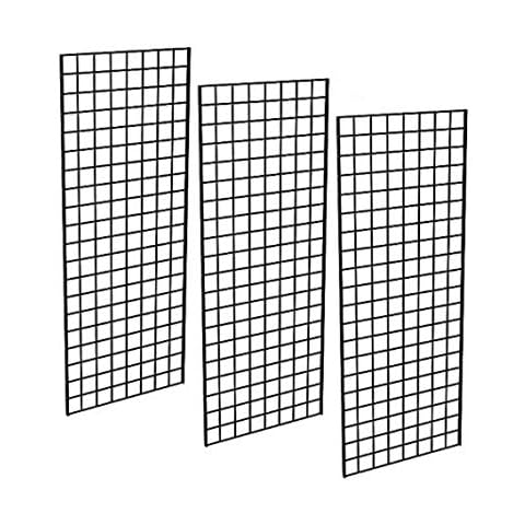 Only Garment Racks #1898BLK (3PCS) Only Garment Racks Commercial Grade Gridwall Panels – Heavy Duty Grid Panel for Any Retail Display, 2’ Width x 5’ Height, 3 Gridwall Panels Per Carton (Black Finish) Cover