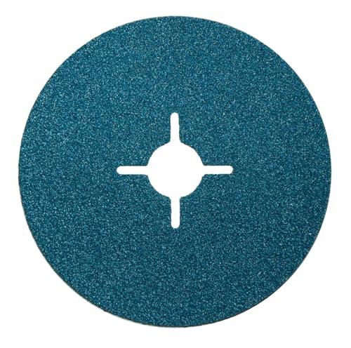 Lot de 50 disques abrasifs en fibre de 125 mm - Grain 36 pour acier inoxydable - Papier abrasif pour meuleuse d'angle