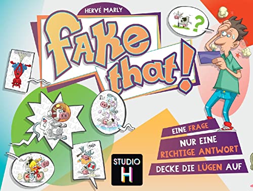 Studio H, Fake That!, Partyspiel, Kartenspiel, 4-8 Spieler, Ab 10+ Jahren, 20 Minuten, Deutsch