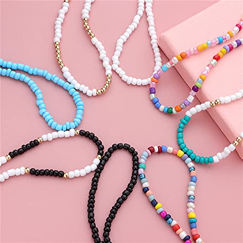 Girare 8pcs Handmade Beaded Anklet Seed Seed Bead