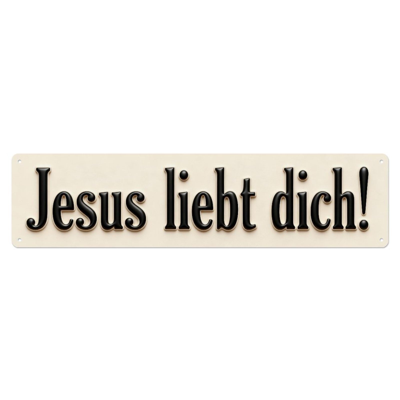 Jesus Loves You Metal Tin Sign Plaque