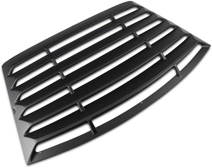 MMD Rear Window Louvers; Textured ABS Compatible for 94-98 Mustang