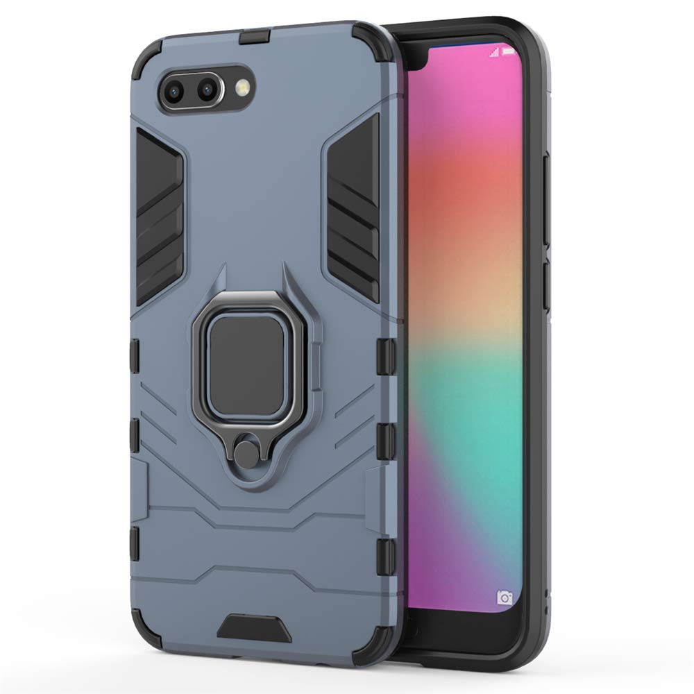 CHcase Huawei P40 Pro Funda, Anillo Metálico Sujeción Soporte Antichoque Rígido Caja (Funciona con el Montaje de Coche Magnético) Doble Capa Sólido Case Carcasa para Huawei P40 Pro -Black Plus Gray — view 26