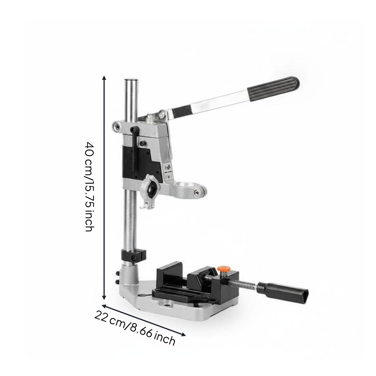 Supporto per Trapano Colonna Base Pressa Accessorio Compatto in Metallo Che Trasforma il Trapano Manuale Fissa per Fori Coerenti E Controllati Adatto, Double Hole W Pliers