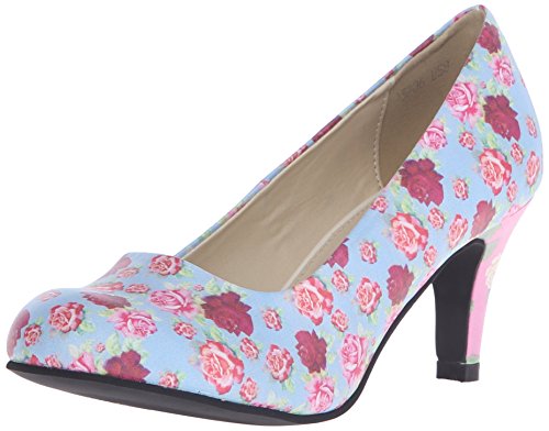 T.u.k.. Women's Floral Mix Anti-pop Heel Dress Pump