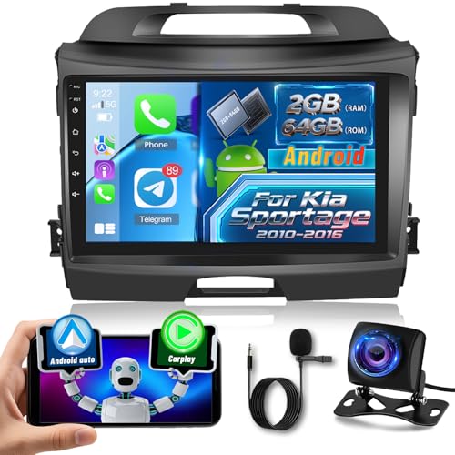 【GPS Offline/Online e Hotspot WiFi】La radio sportage aggiornata è dotata di antenna GPS e supporta mappe online e offline. La radio Kia sportage con hotspot WiFi, è possibile sfruttare al massimo l'app shop e utilizzare app come mappe online, YouTube, TikTok, Spotify e altro ancora