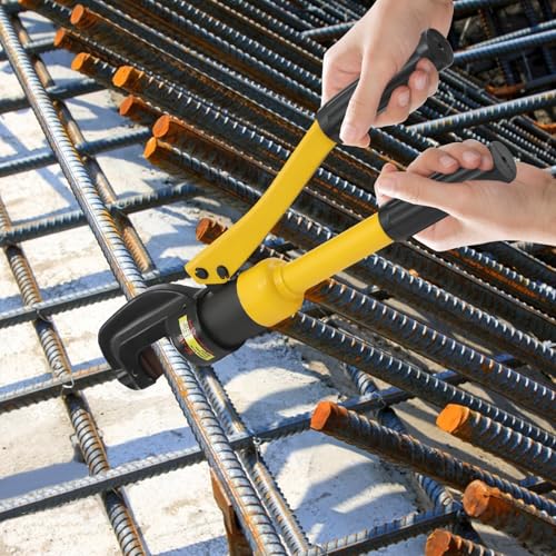 8T Hydraulic Rebar Pliers Portable Hydraulic Rebar Cutter Steel Bolt Chain Cutting Tool, Bolt Cutters Heavy Duty, Cuts 4mm to 16mm, Handheld Cutting Tool with Box (16mm) - Image 4