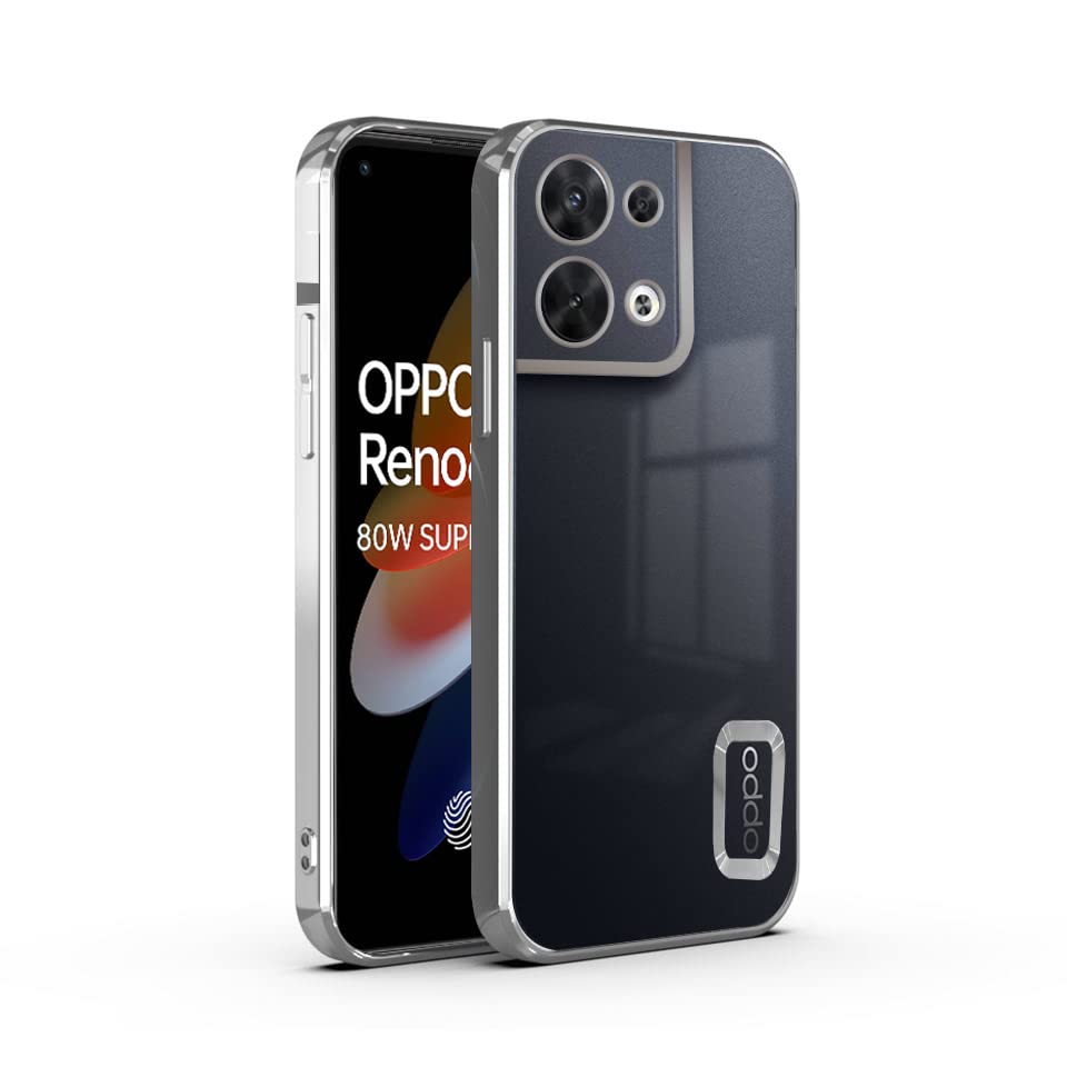 GADVIK Oppo Reno 8 5G Back Cover Case with Full Camera & Drop Down Protection | Shockproof (Electroplate) (Silver) (B0BQ78YS49) Amazon Price History, Amazon Price Tracker