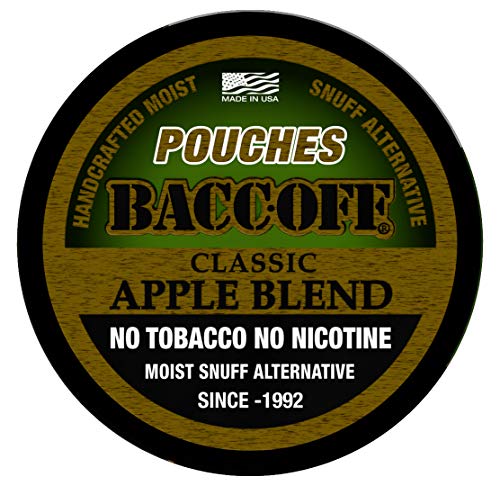 BaccOff, Classic Apple Blend Pouches, Premium Tobacco Free, Nicotine Free Snuff Alternative (10 Cans) - Thumbnail 3