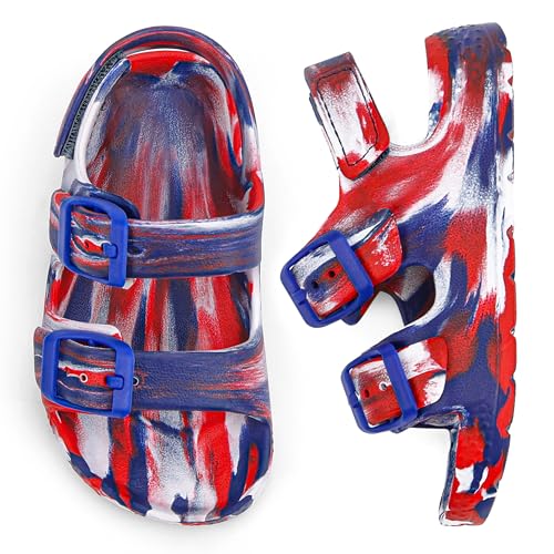 Image of ChayChax Toddler Boys Girls Double Buckle Sandals Children's Adjustable Back Strap Water Sandal
