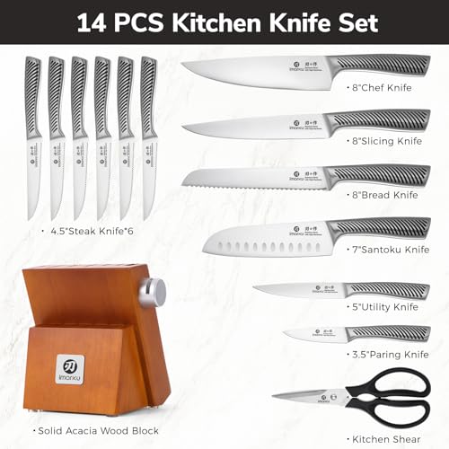 Image of imarku 14-Piece Japanese Gyutou Stainless Steel Kitchen Knife Set