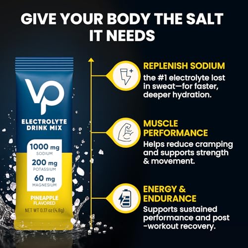 Image of Venture Pal High Sodium Sugar Free Electrolytes Powder Packet, Zero Calories Hydration Packets with Vitamin, Sodium, Potassium & Magnesium, Electrolyte Drink Mix, Vegan, Keto Friendly, 30 Count